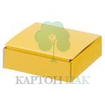  Подарочная коробка «Жёлтый глянец» КС-303, 110*110*35 мм