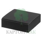  Подарочная коробка «Чёрная шероховатость» КС-303, 110*110*35 мм